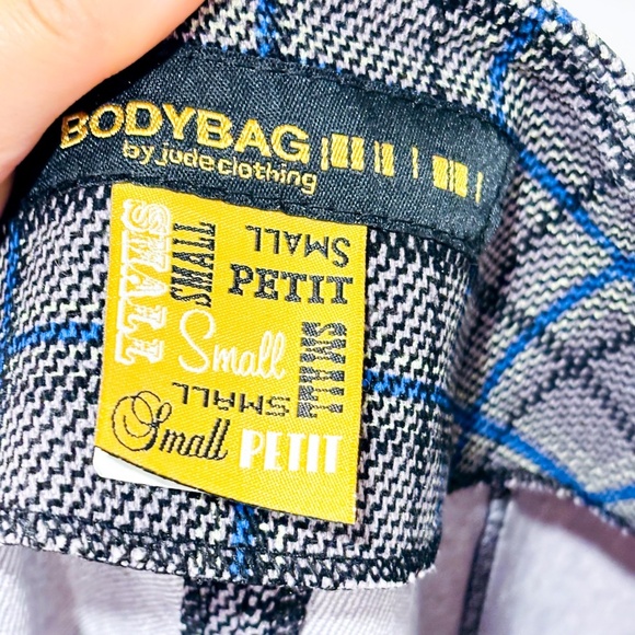 BODYBAG BY JUDE Wide blue and grey capri pants - Picture 4 of 8